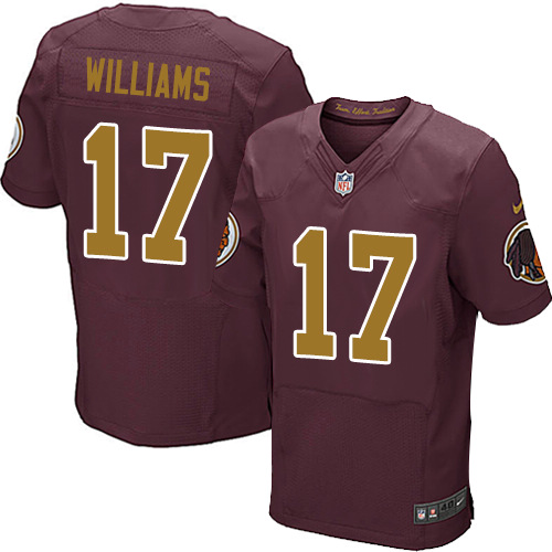 Men's Elite Doug Williams Nike Jersey Burgundy Red Alternate - #17 80th Anniversary NFL Washington Redskins